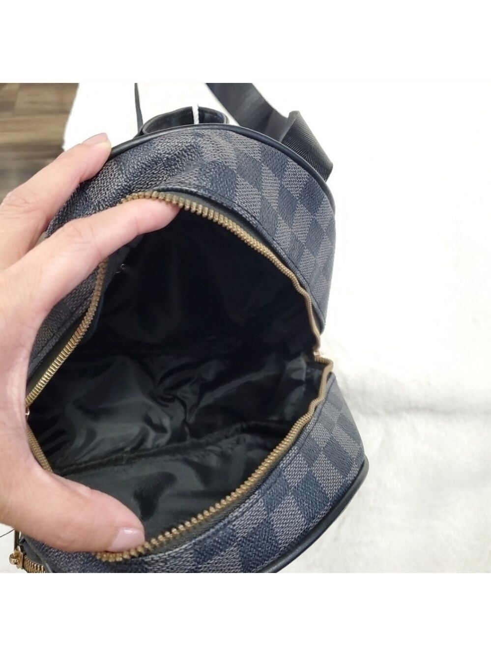 BLD Fashion Collection Check Pattern Mini Backpack - Picture 8 of 8